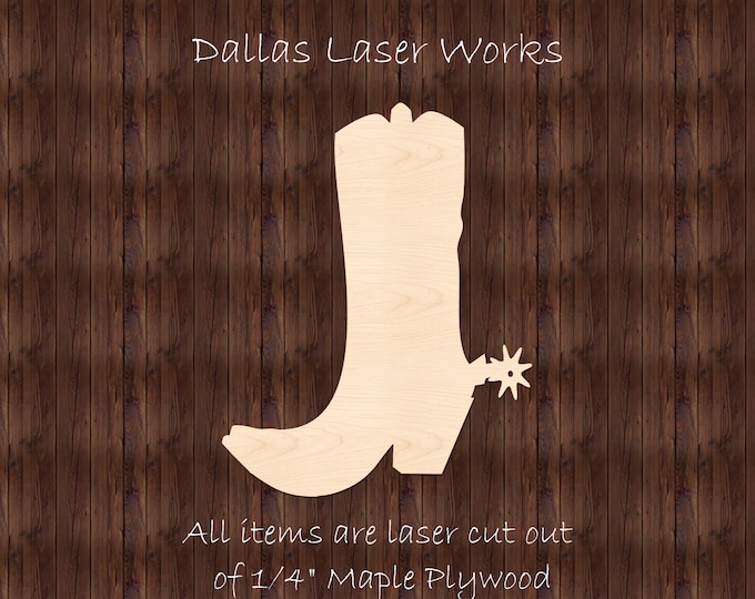 Cowboy Boot, Cowboy Boot Door Hanger, Unfinished Boot Craft Shape, DIY ...