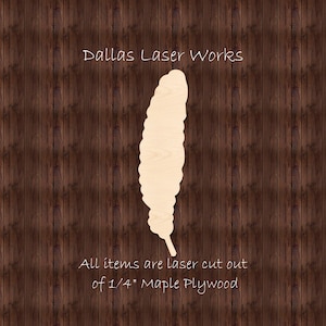 Wooden Feather Cutout-Laser Cut Feather Shape