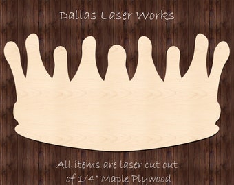 Crown Shape-Unfinished Wooden Crown Cutout