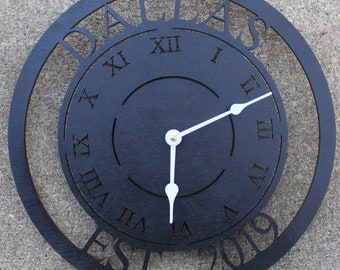 Personalized Family Name Clock- Custom Family Name Wall Clock