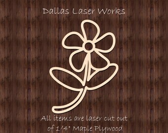 Flower Shape-Laser Cut Flower Outline Cutout