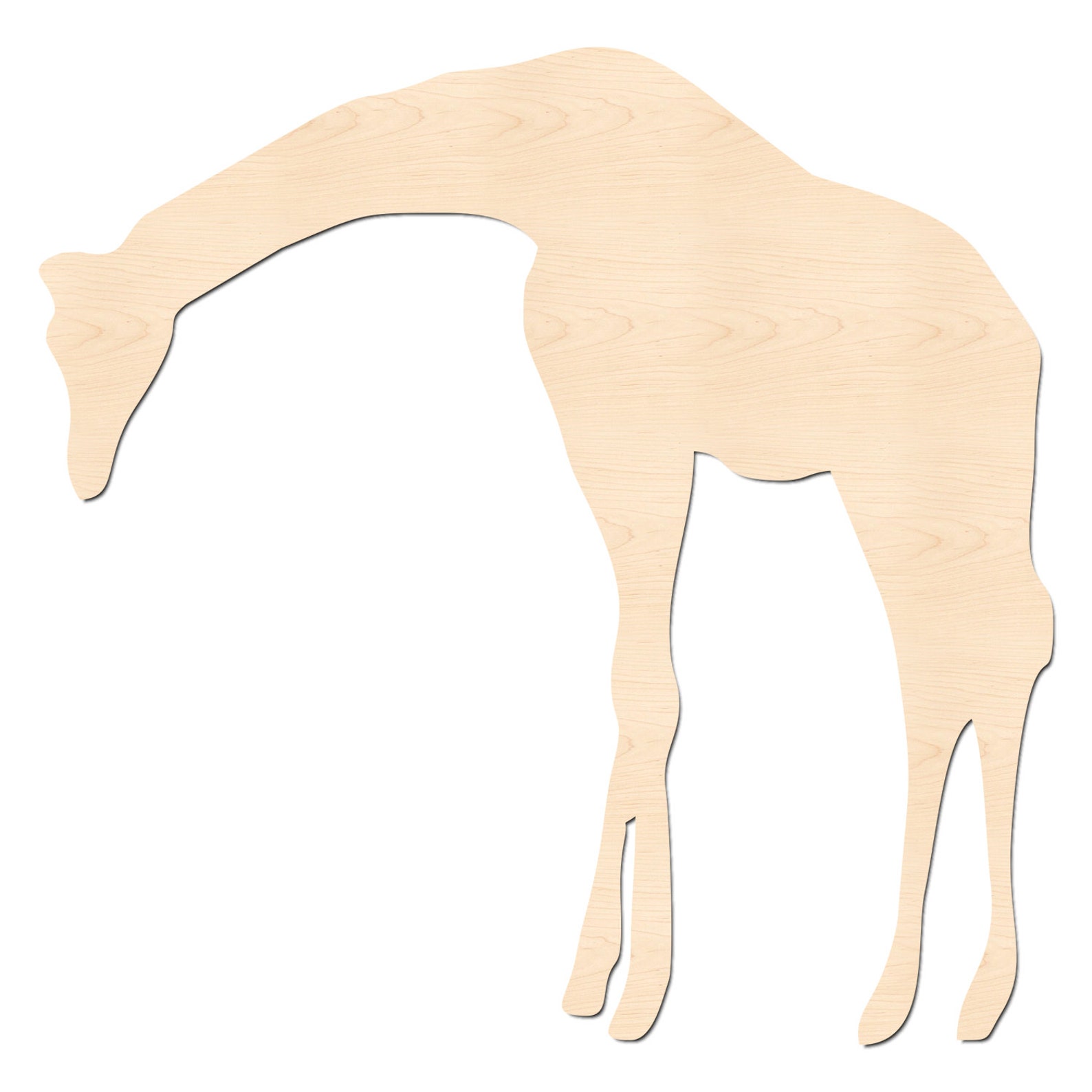 Giraffe Shapewooden Giraffe Cutoutlaser Cut Animals Etsy UK