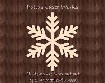 Unfinished Wood Snowflake- Christmas Snowflake Cutout