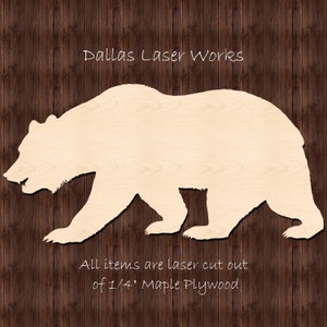 Bear Cutout-Wood Bear-Grizzly Bear Shape