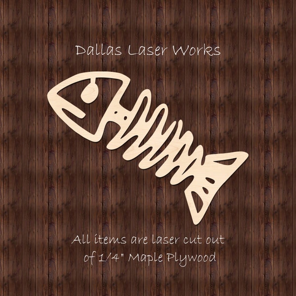 Wooden Fish Skeleton - Etsy