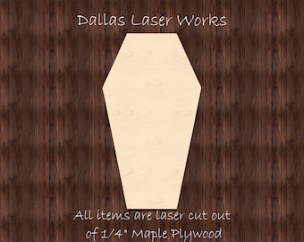 Cutout Coffin Shape-Wooden Coffin-Halloween Décor