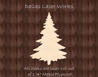 Pine Tree Cutout-Wooden Pine Tree Unfinished Blank