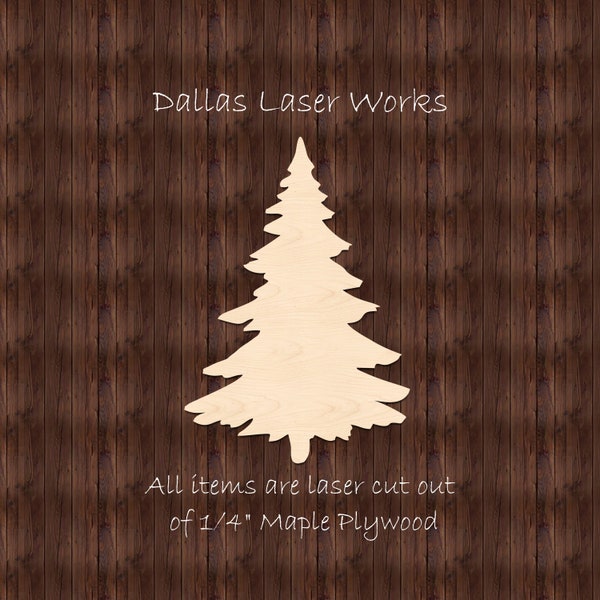 Pine Tree Cutout-Wooden Pine Tree Unfinished Blank