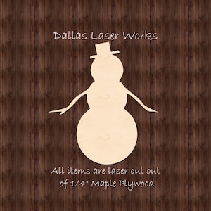 Snowman Shape-Christmas Cutouts-Wood Frosty Snowman Shape