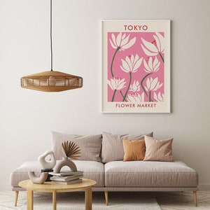 Flower Market Poster, Tokyo Flower Market Poster, Botanical Poster, Floral Printable Art, Flower Art Print, Floral Poster, Florist Gift,
