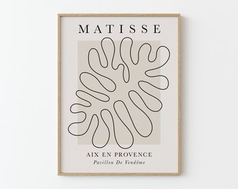 Stampa Henri Matisse, Arte da parete stampabile della mostra Matisse, Poster astratto, Poster della mostra, Mostra Matisse, Ritagli Matisse