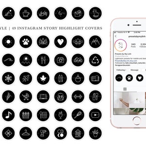 49 íconos destacados de historias de estilo de vida de personas negras / Portadas destacadas de Instagram para Instagram al aire libre, naturaleza, viajes, oscuridad y minimalismo / íconos de redes sociales de estilo de vida