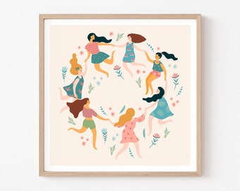 Feminist Women Poster, Women Wall Art, The Future is Female Art, Feminism Printable Wall Art, Downloadable Feminist Art, Modern Wall Decor