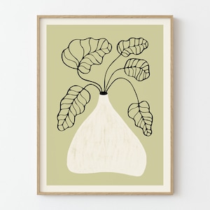Arte botánico de pared, Arte floral, Póster botánico, Botánico vintage, Arte de mercado de flores, Dibujo botánico, Póster de florero de plantas