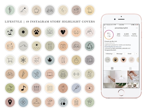 49 Lifestyle Instagram Story Highlight Covers Outdoor - Etsy