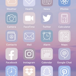 90 pack iOS 14 Apple iPhone Pastel Beach Sunset Warm Pastel Icons | iPhone iOS 14 app shortcuts | iOS 14 Widgets | Sunset Color Apple icons
