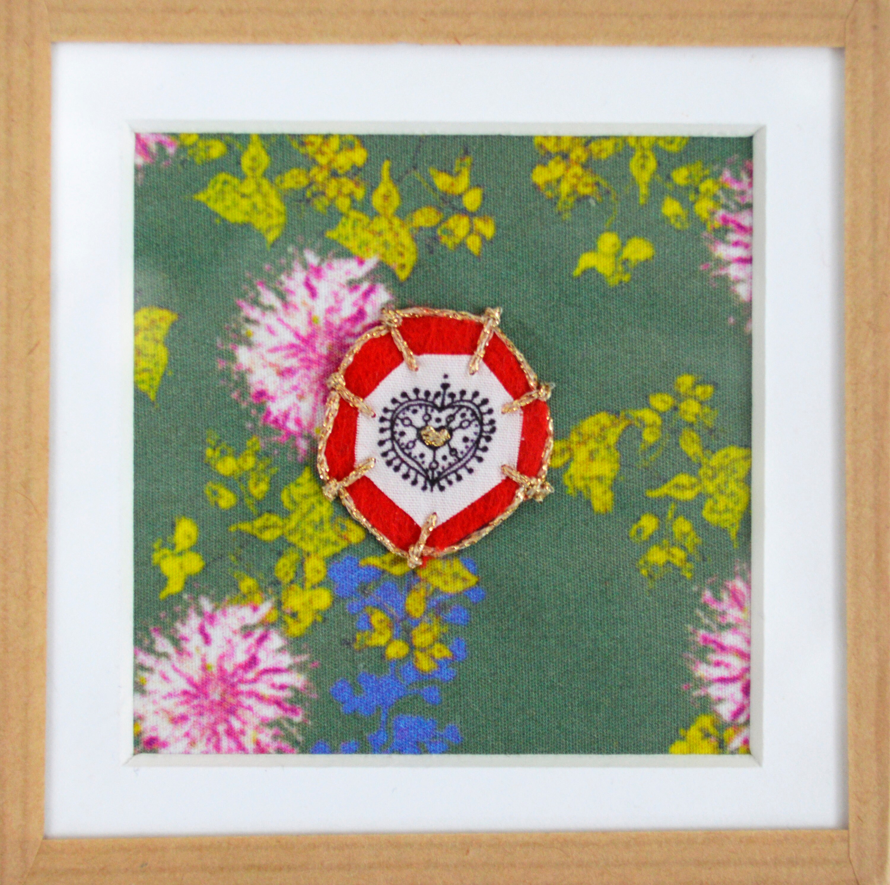 Tableau Textile Ex Voto Talisman 2 Brodé à La Main