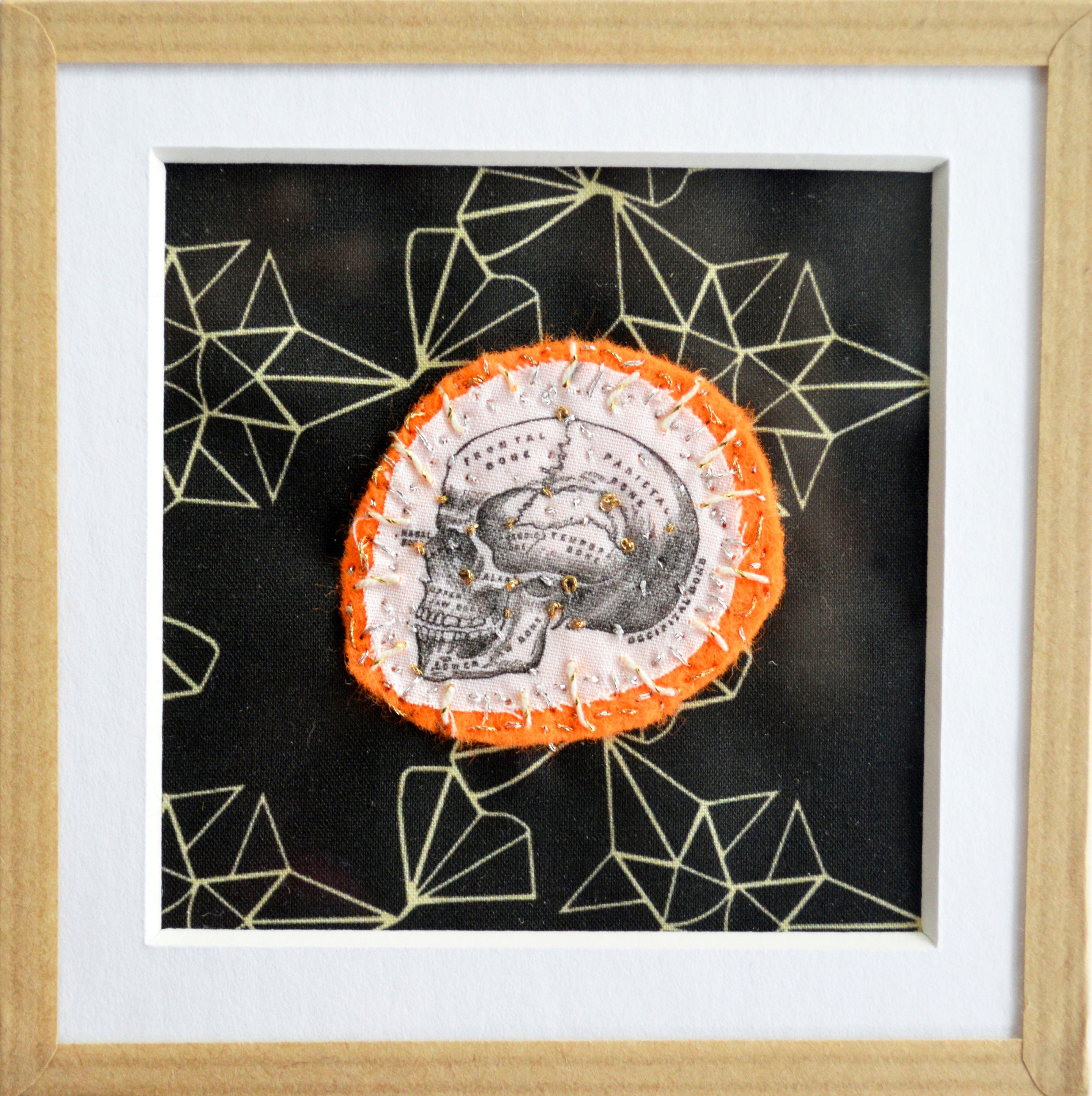 Tableau Textile Ex Voto Talisman 5 Brodé à La Main