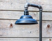 Industrial Pipe Table Lamp - Edison Style - Valve Handle - Steampunk - Vintage
