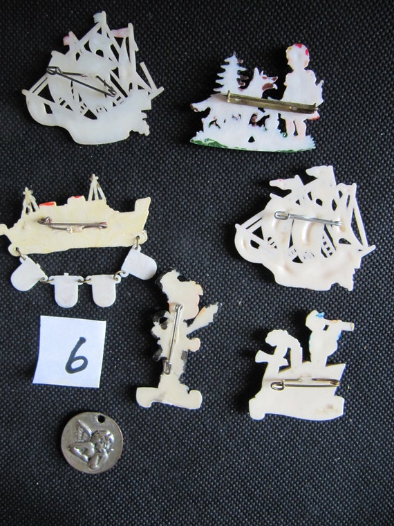 Lot *Maritime Sailor*: mid century souvenir brooc… - image 6