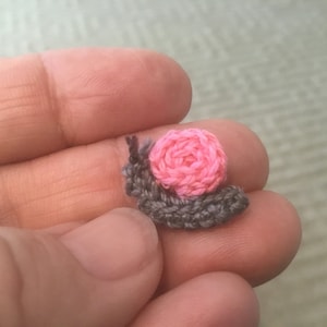 escargots sucrés, faits main, crochetés, paquet de 3