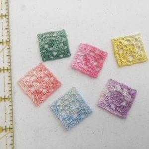 Mini carré grand-mère au crochet, paquet de 3