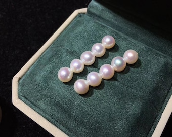 Stacked Freshwater Pearl Bar Earrings, Medium Ear Crawler/Climber