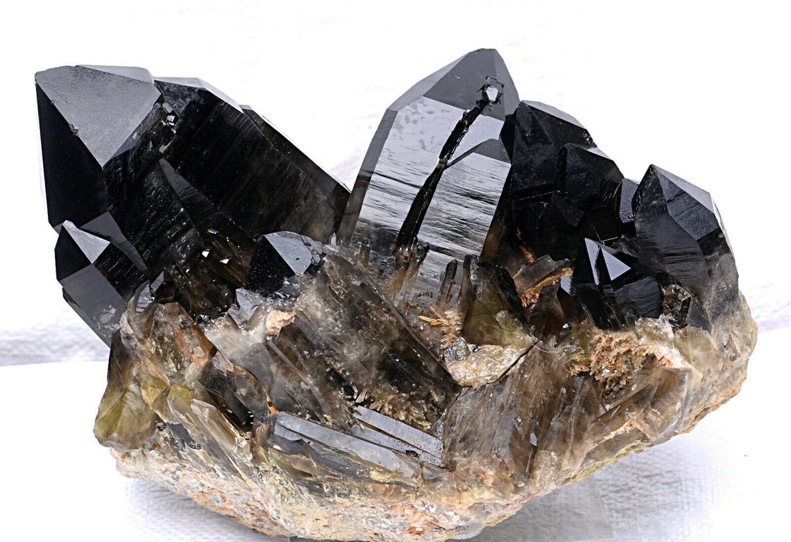 4120g Natural Black Quartz Crystal Cluster Mineral Large Etsy