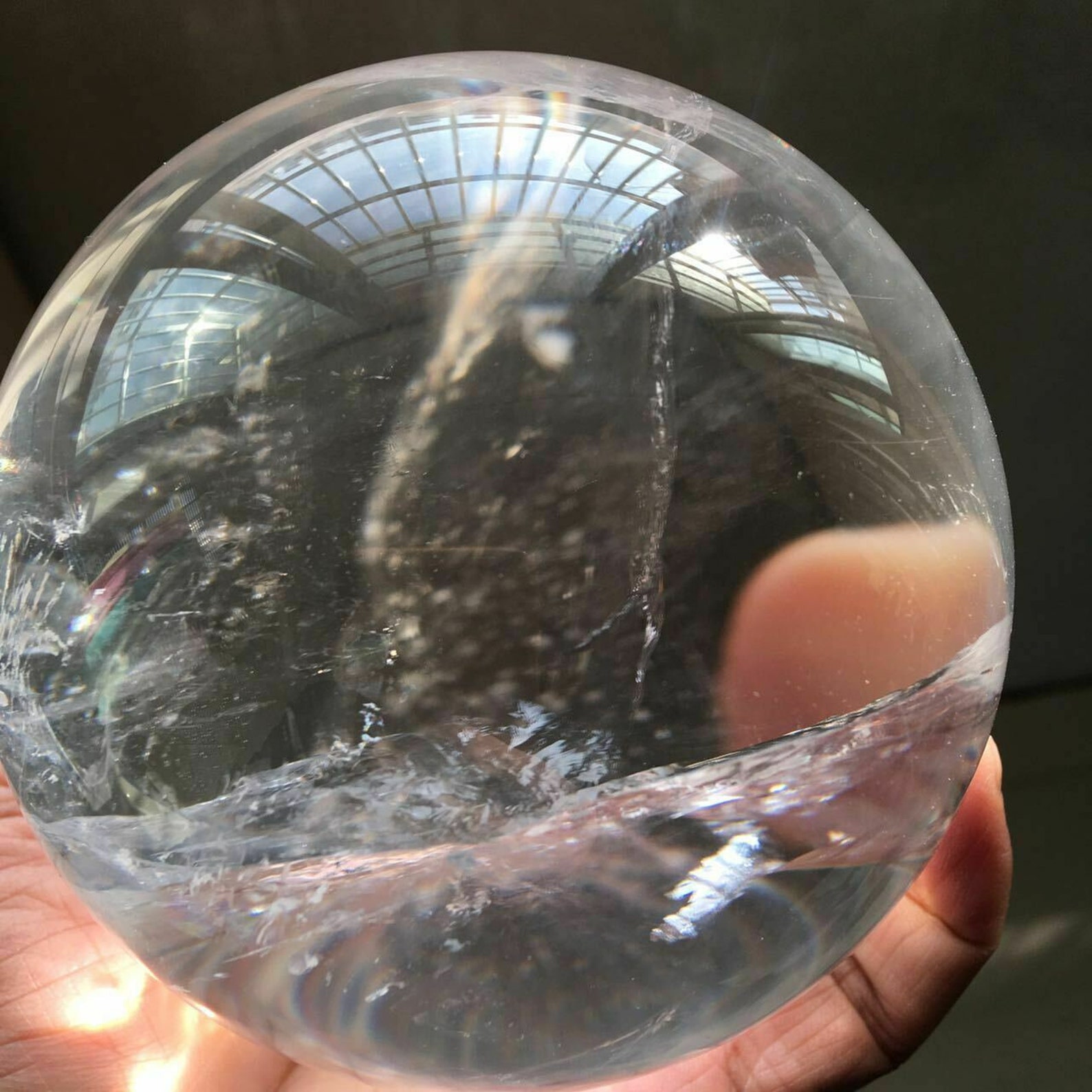 1510g Natural Clear Quartz Crystal Gemstone Sphere Ball 102mm Etsy