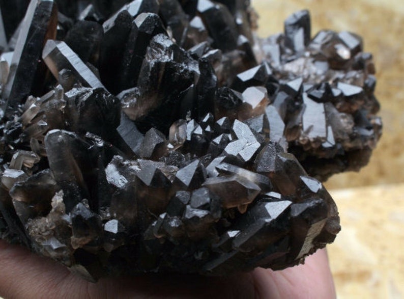 3420g 7.52lb Natural Clear Beautiful Black Quartz Crystal | Etsy