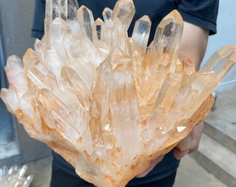 5700g Natural Large Clear Crystal Cluster Mineral, Large Clear Crystal Cluster, Mining Clear Quartz, Large Clear Crystal Quartz Cluster