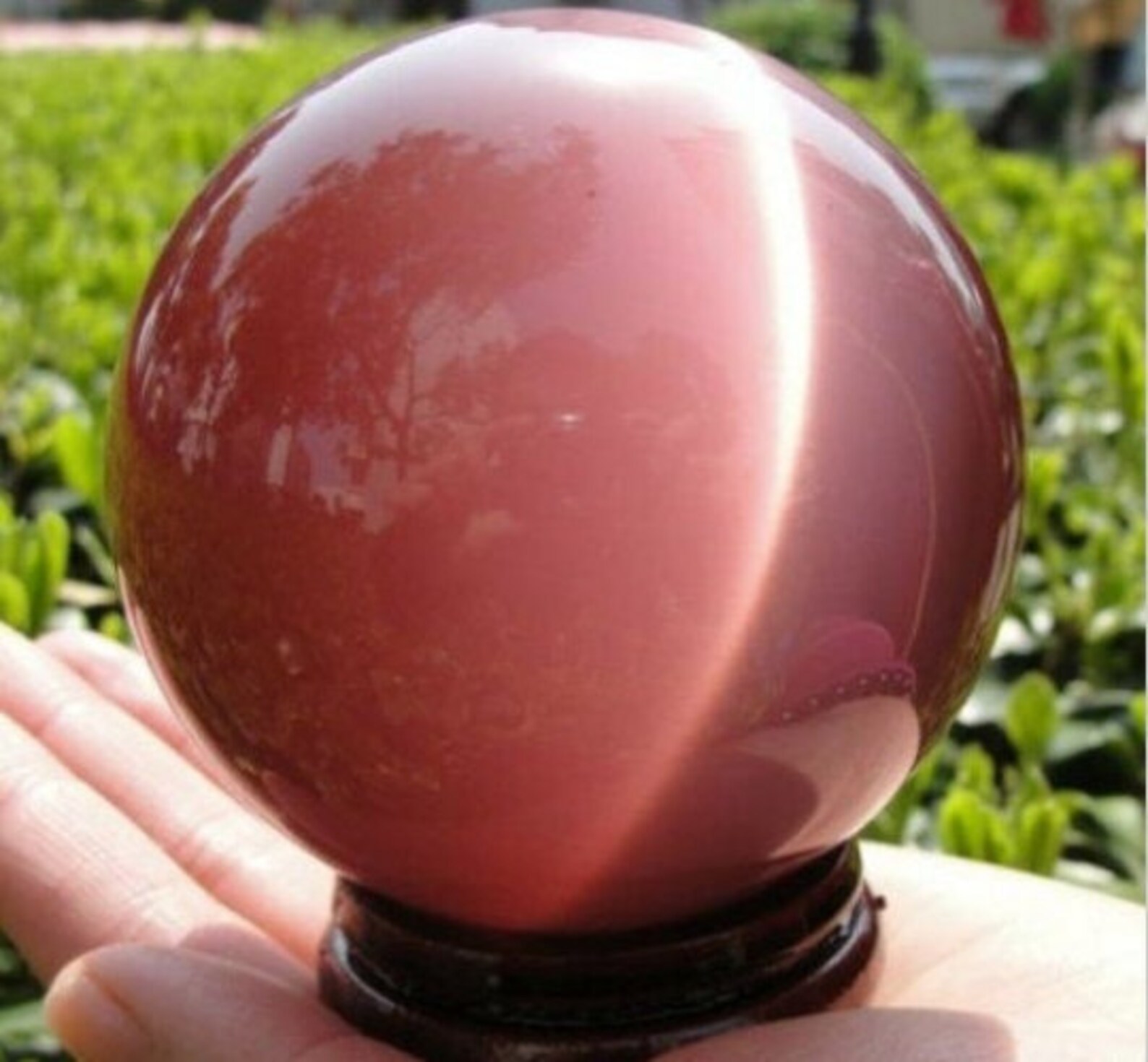 60mm 80mm Rare Pink Cat Eye Crystal Quartz Ball Sphere Etsy