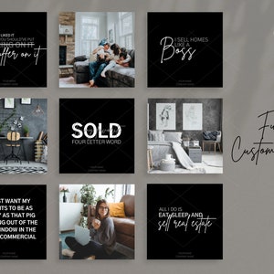 15 Funny Real Estate Instagram Posts | Black Templates | Realtor Social ...