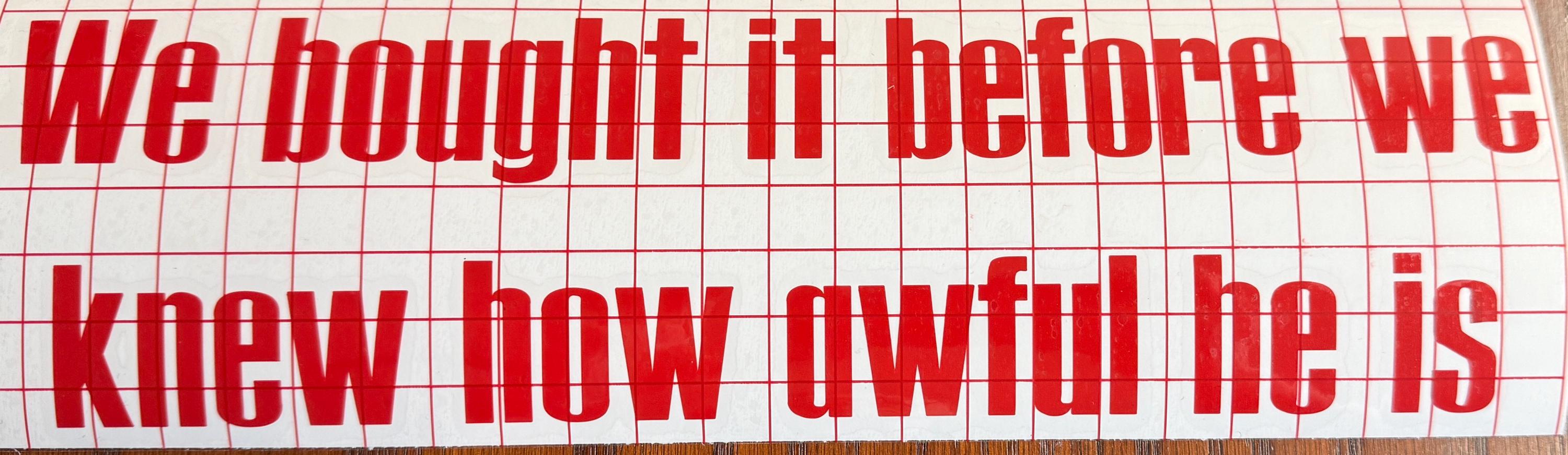 Anti-elon Bumper Sticker for Tesla - 