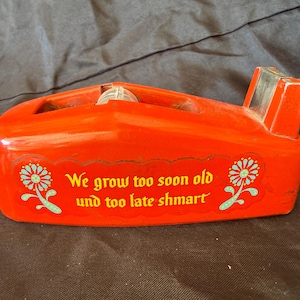 Metal Vintage Tape Dispenser Orange - Etsy