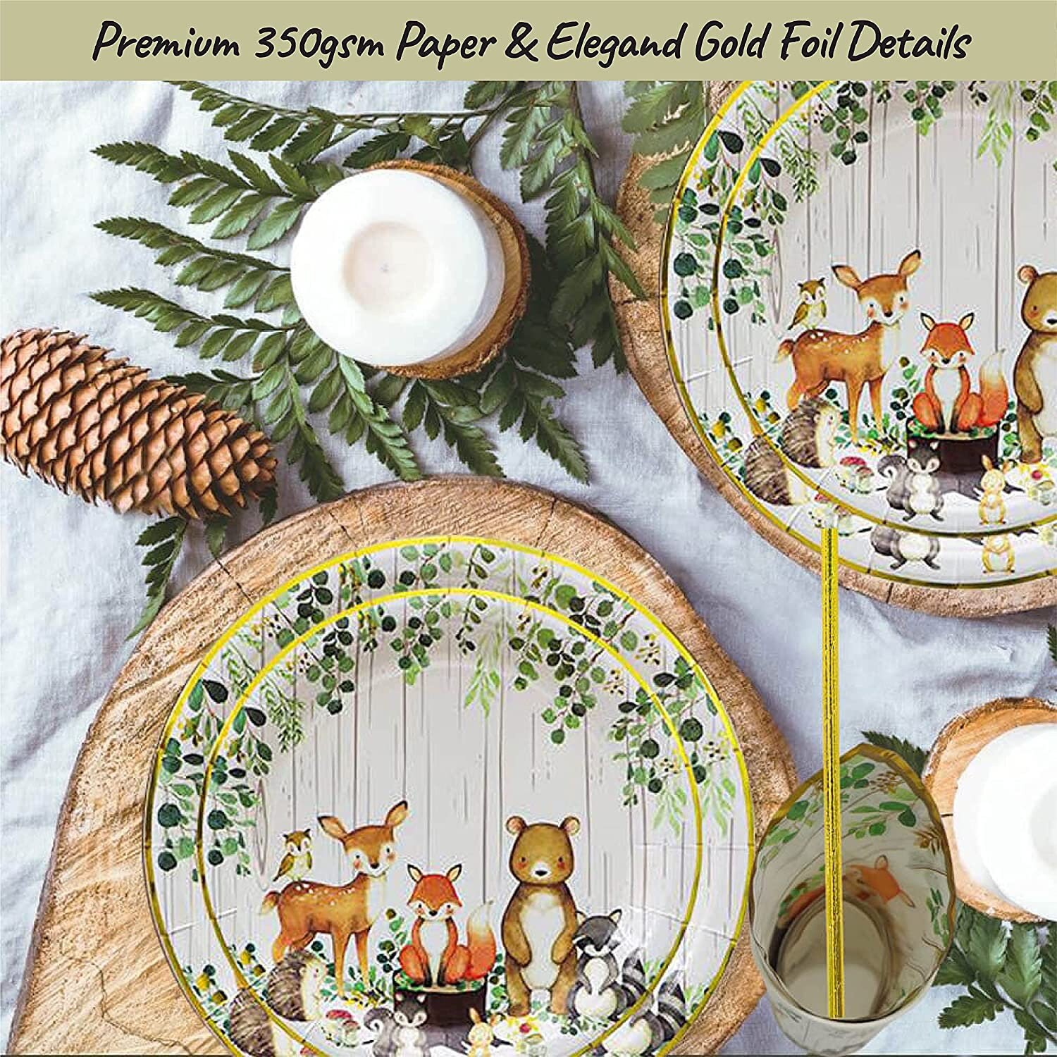 Woodland baby cheap shower napkins