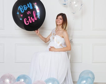 Big Black Balloons With Pink And...