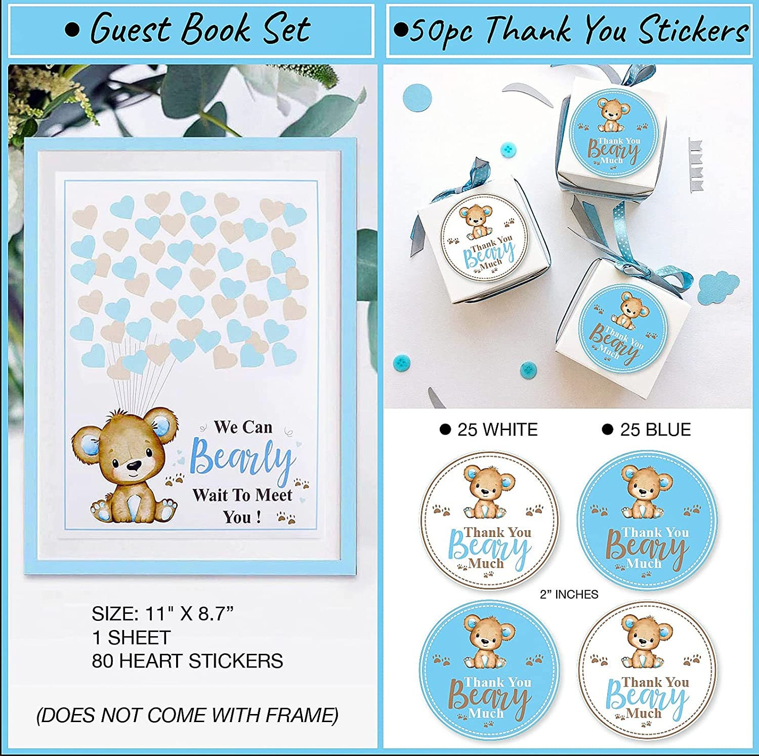 210 PC Teddy Bear Baby Shower Decorations Boy Kit- It's a BOY Banners ...