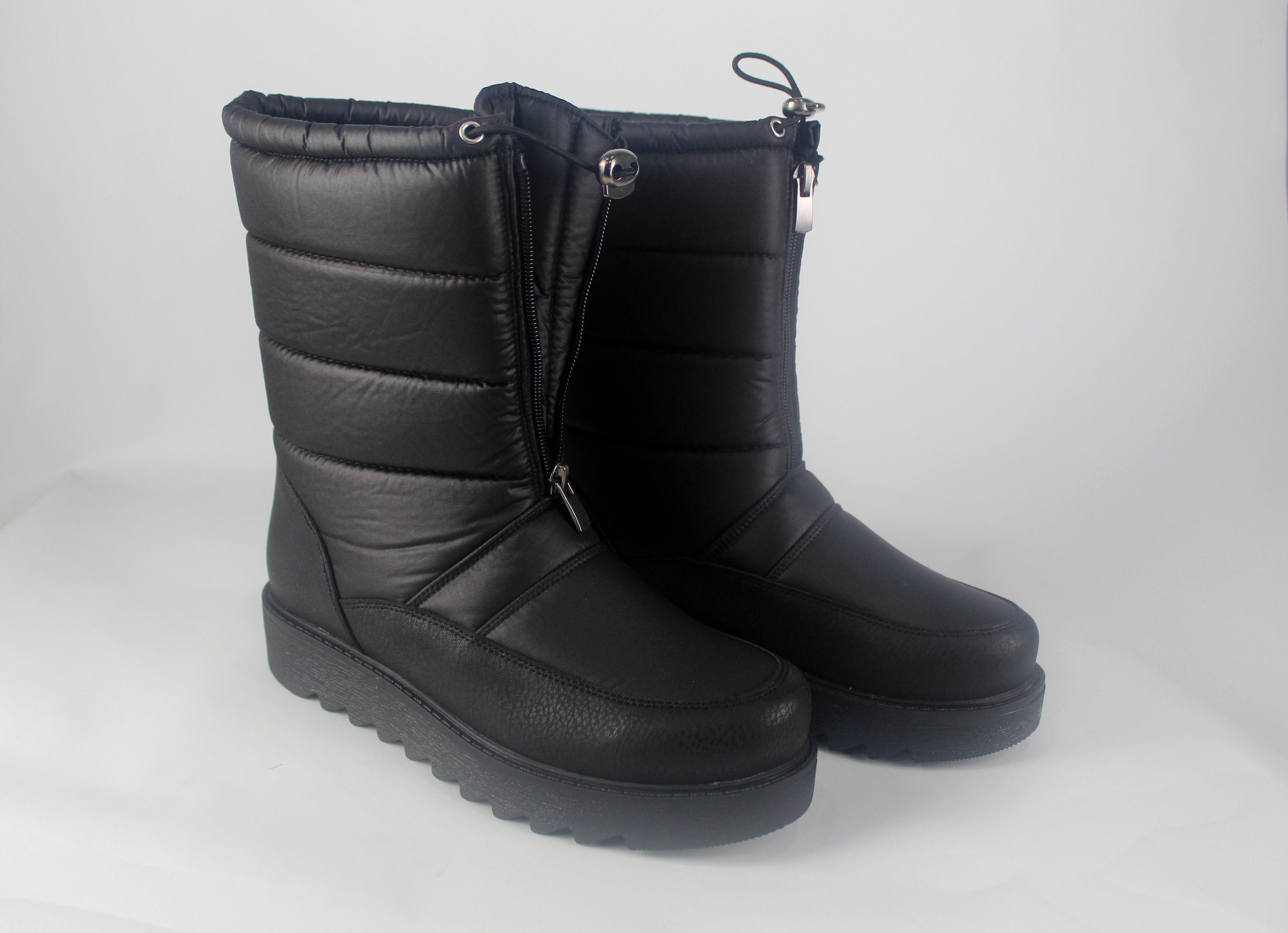 Mens fleece cheap lined snow boots