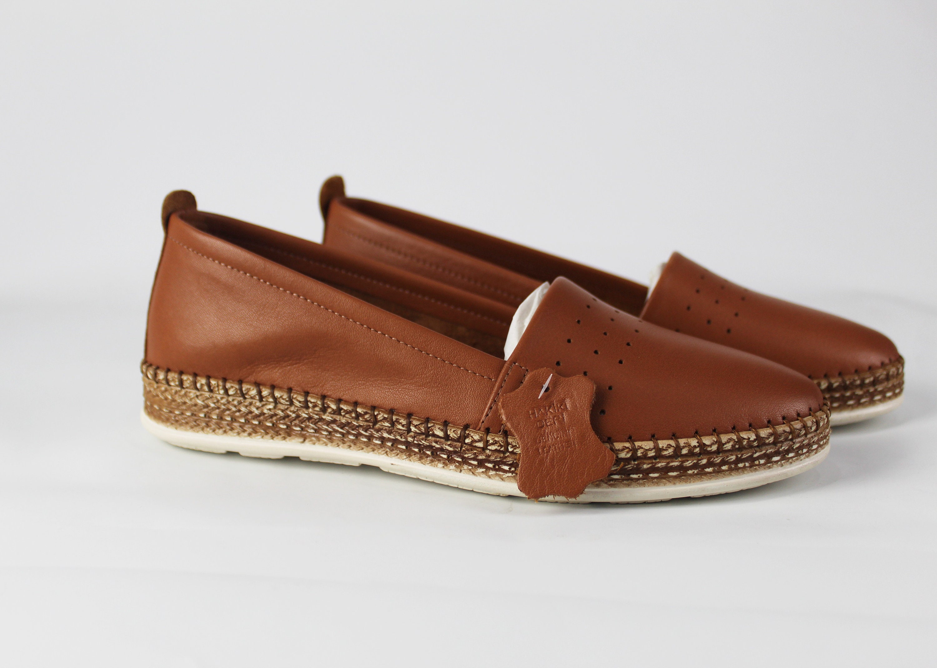 Leather CC Espadrille Flat