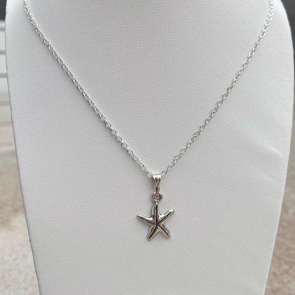 Silver Starfish Necklace