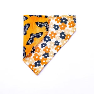 Halloween Dog Bandana, Bats | Over the Collar or Tie On | Florals, Retro, Vintage, Skull and Crossbones | Personalized Bandana, Reversible