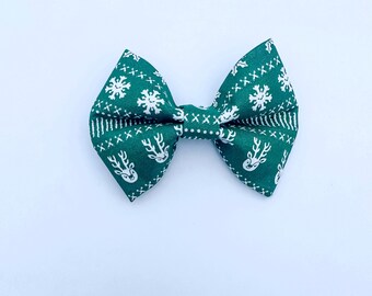 Kerst hond vlinderdas | Kerstkraag vlinderdas | Kerst kat vlinderdas | Kersthondaccessoire | Kerst huisdier boog | Kerstbomen van rendieren