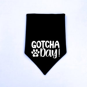 Gotcha Day Dog Bandana | Over the Collar or Tie On | Gotchya Day Bandana | Personalized Reversible Bandana Custom Dog Bandana | Dog Birthday