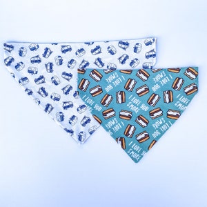 Summer Dog Bandana | Over the Collar or Tie On | S&#39;mores, Campers, Adventure, I Love You S&#39;more Bandana | Personalized Bandana, Reversible