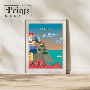 Italy Country Poster Art, City Wall Art, Country Art, Country Poster, Country Print, Country Art, Italy Travel Illustration