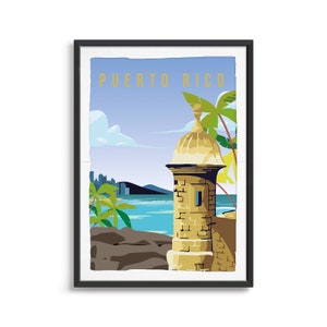 Puerto Rico State Poster, State Art, State Wall Art, State Print, World Print, State Poster, State Print, State Art, Travel Illustration