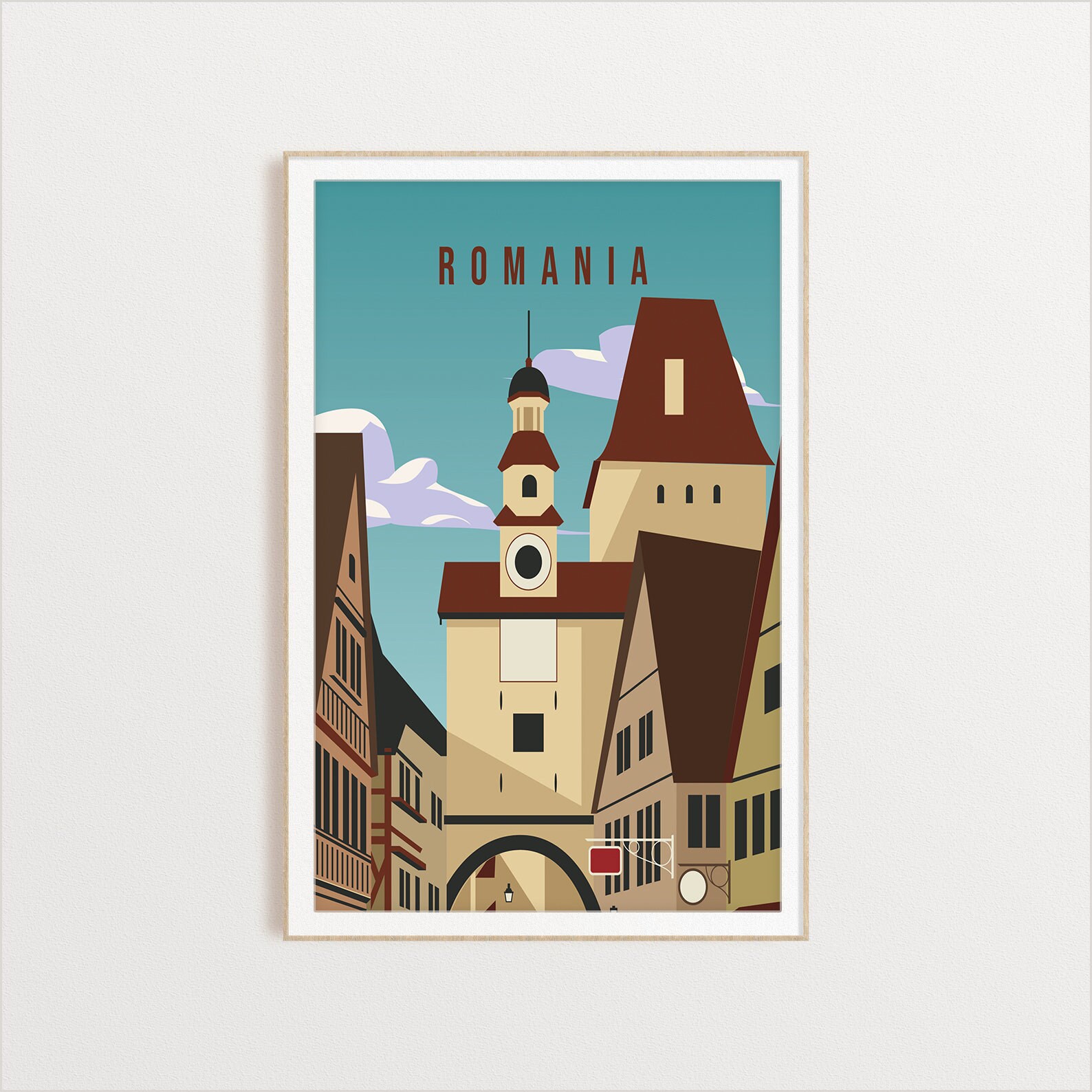 Romania Country Poster Country Art Country Wall Art Country Etsy