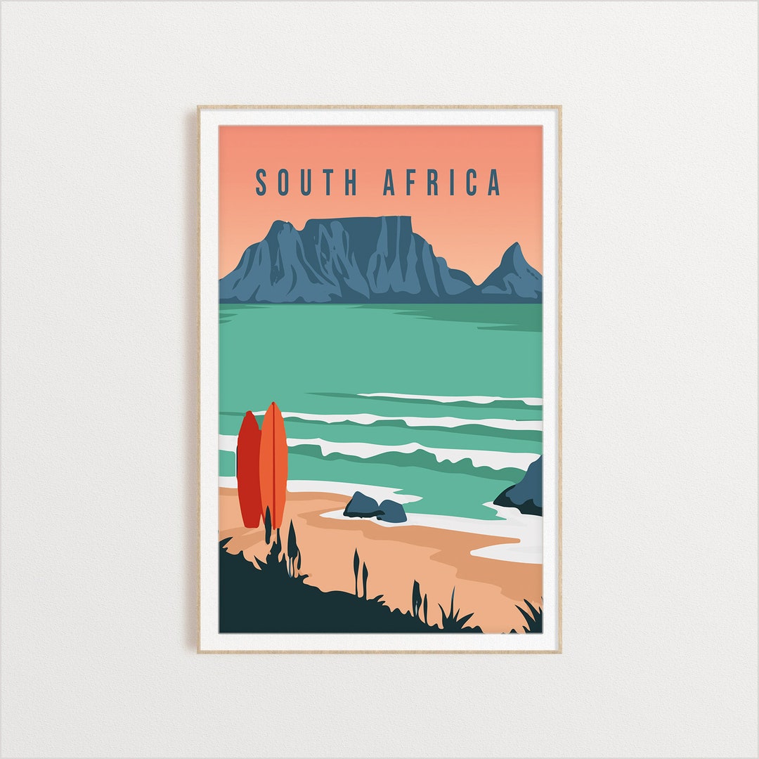 South Africa Country Poster Country Art Country Wall Art Etsy