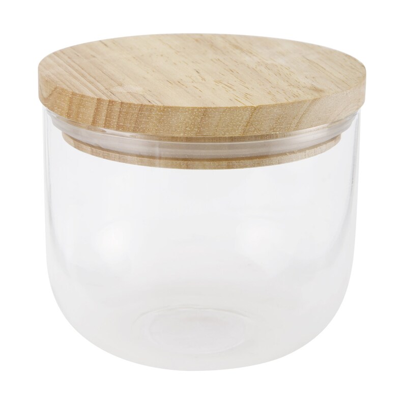 Personalised Glass Canisters Black Canisters With Wood Lid Etsy